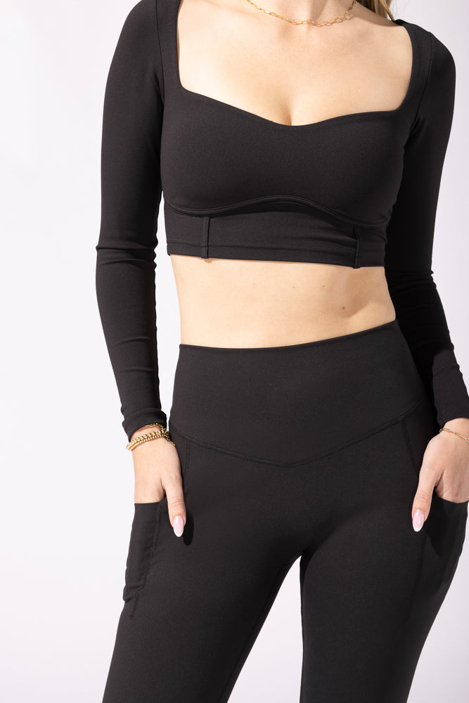 Supersculpt™ Bell Bottom with Pockets (Soft Touch) - Black by POPFLEX®
