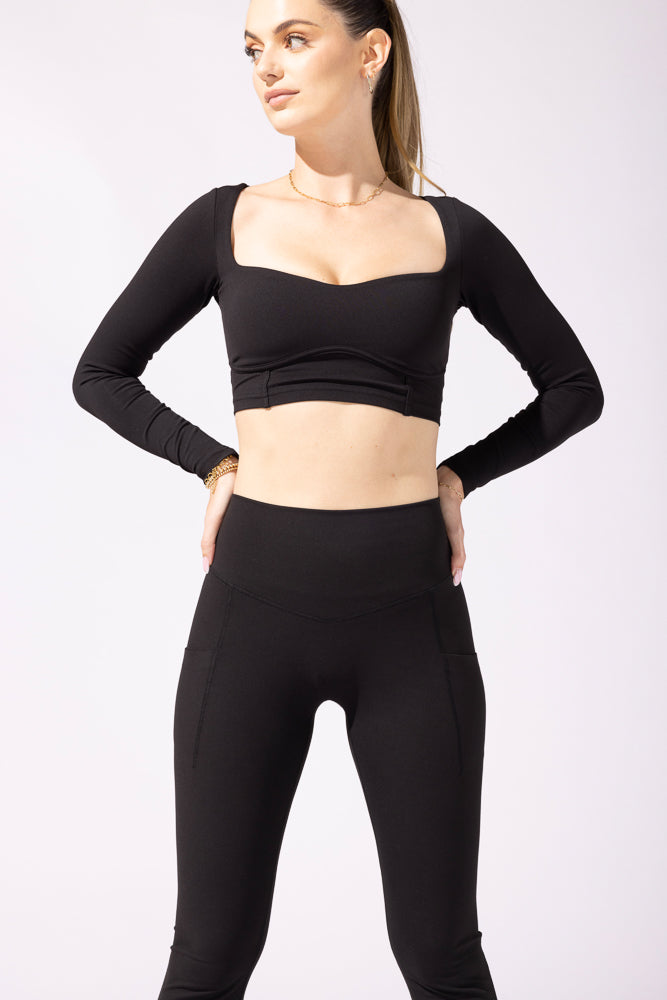 Supersculpt™ Bell Bottom with Pockets (Soft Touch) - Black by POPFLEX®