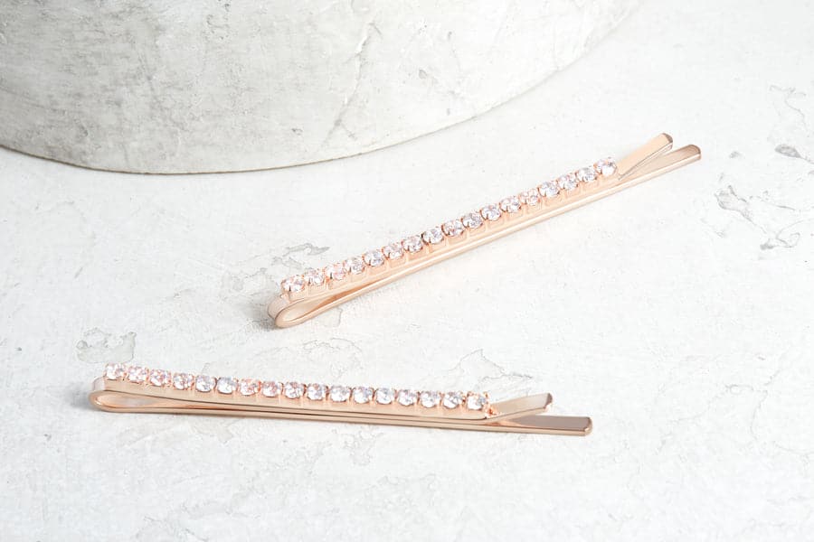 NuMe Sparkle Hair Pin Set of 2- Rose Gold