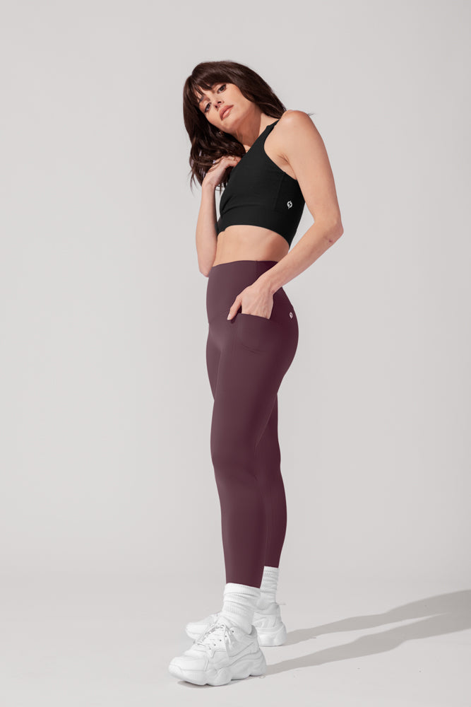 Supersculpt™ Leggings with Pockets (Pet Hair Resistant) - Pecan by POPFLEX®
