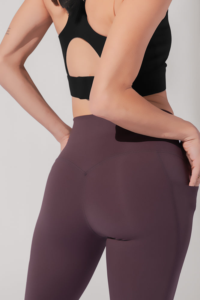 Supersculpt™ Leggings with Pockets (Pet Hair Resistant) - Pecan by POPFLEX®