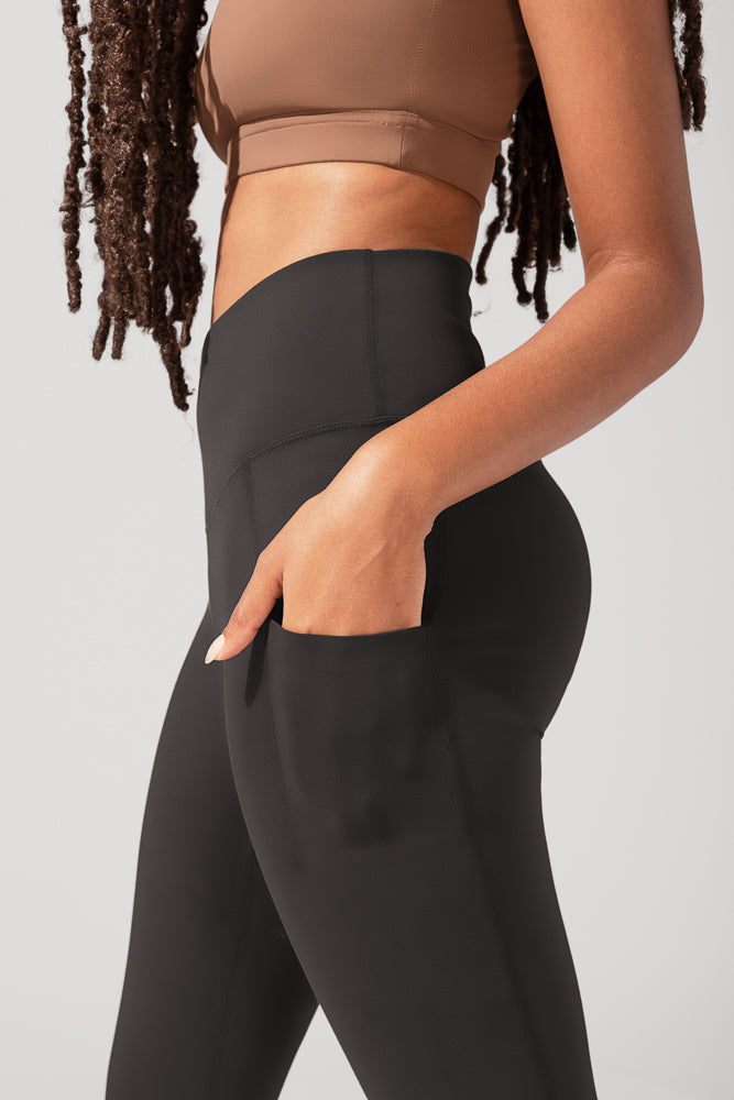 Crisscross Hourglass® Bell Bottom with Pockets (Soft Touch) - Black by POPFLEX®