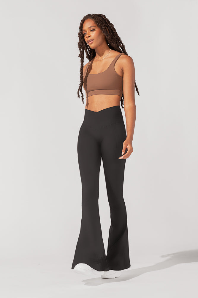 Crisscross Hourglass® Bell Bottom with Pockets (Soft Touch) - Black by POPFLEX®