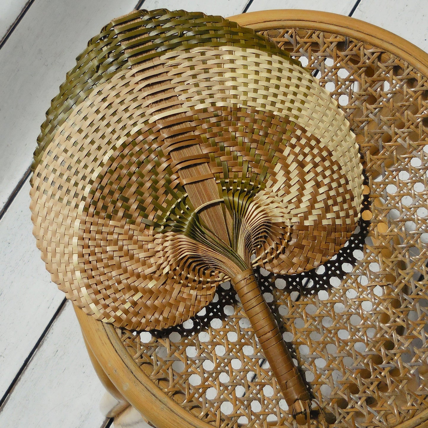 Balinese Woven Hand Fan "Uma" by BrunnaCo