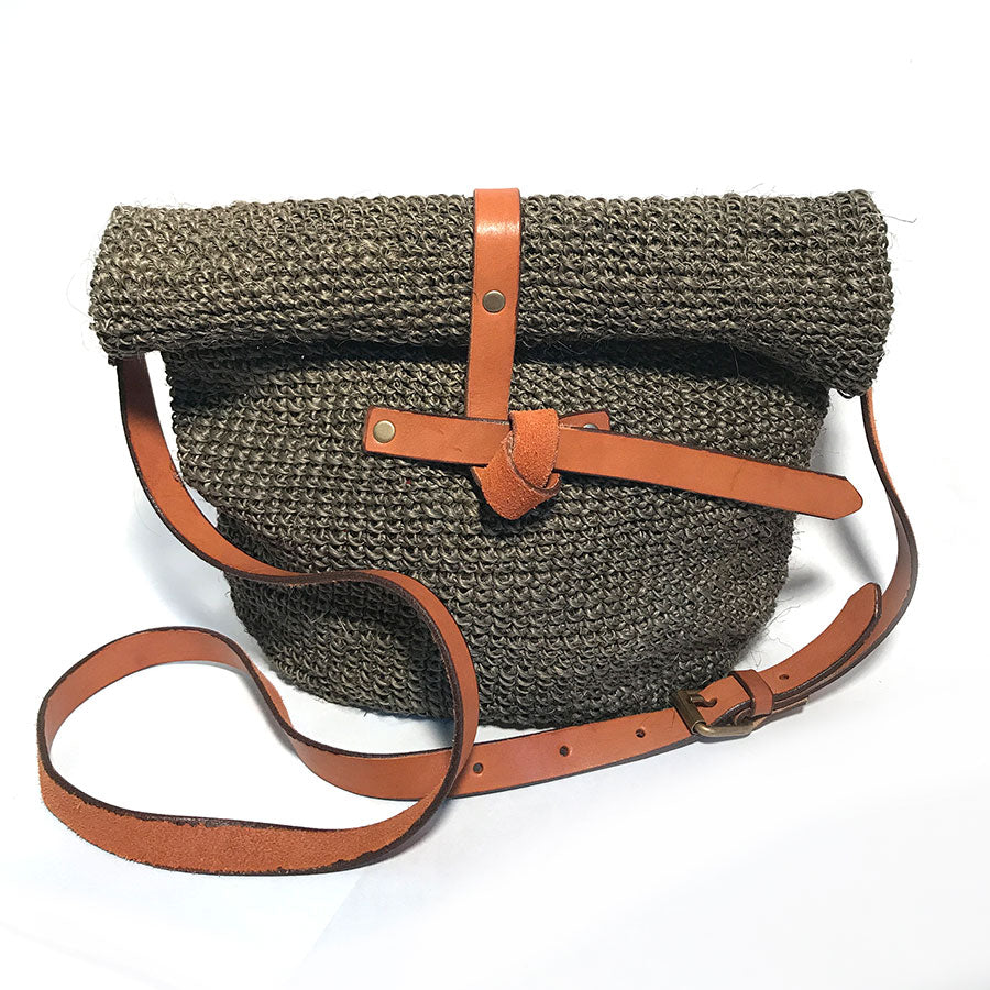 Carmen Woven Crossbody Bag | Green by Made by Minga