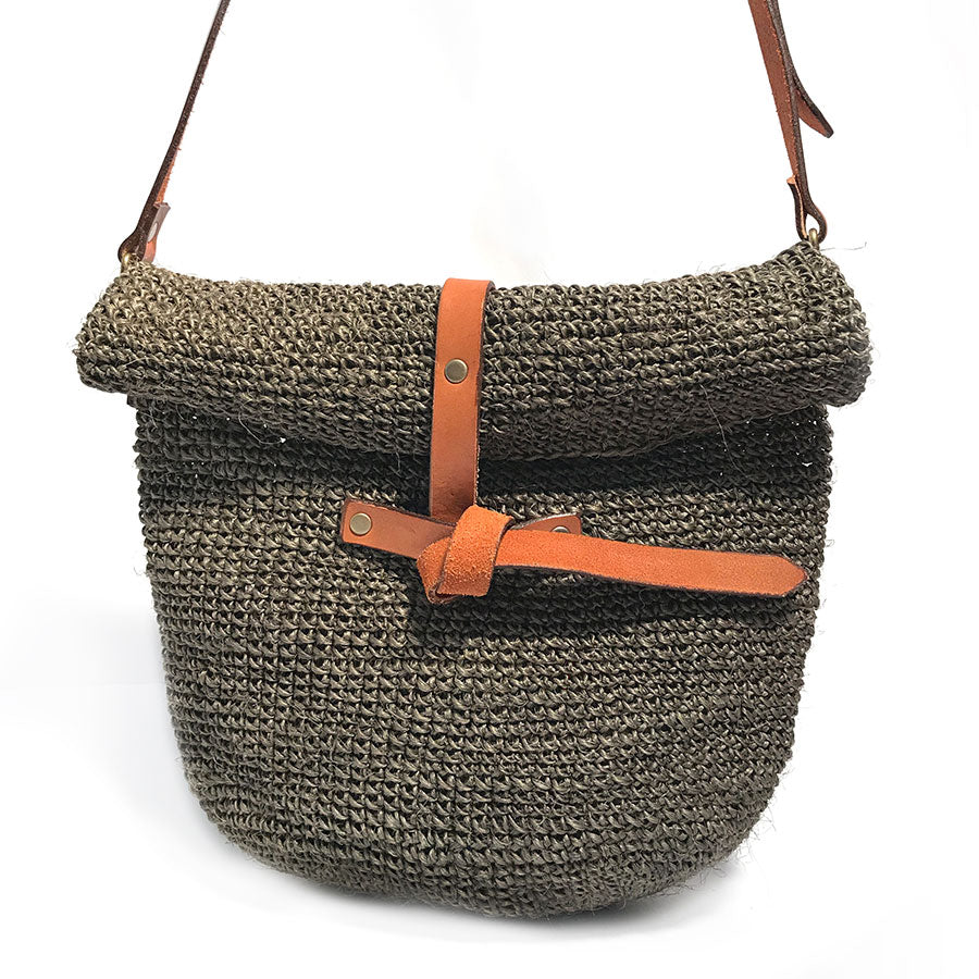 Carmen Woven Crossbody Bag | Green by Made by Minga