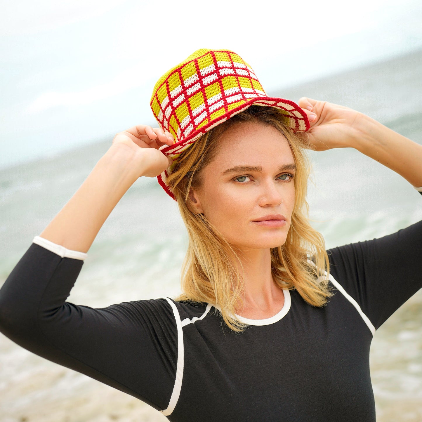 MARGARITA Plaid Crochet Hat by BrunnaCo