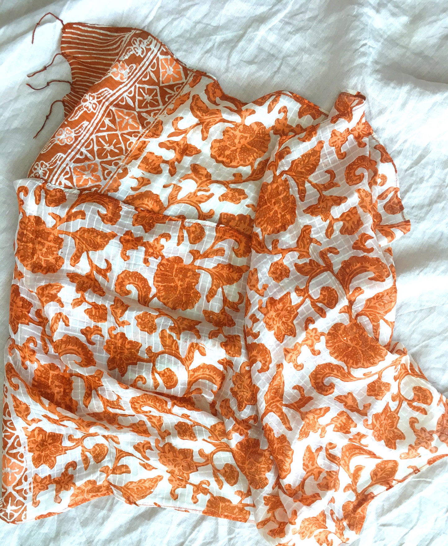 Melati Silk Batik Scarf by BrunnaCo