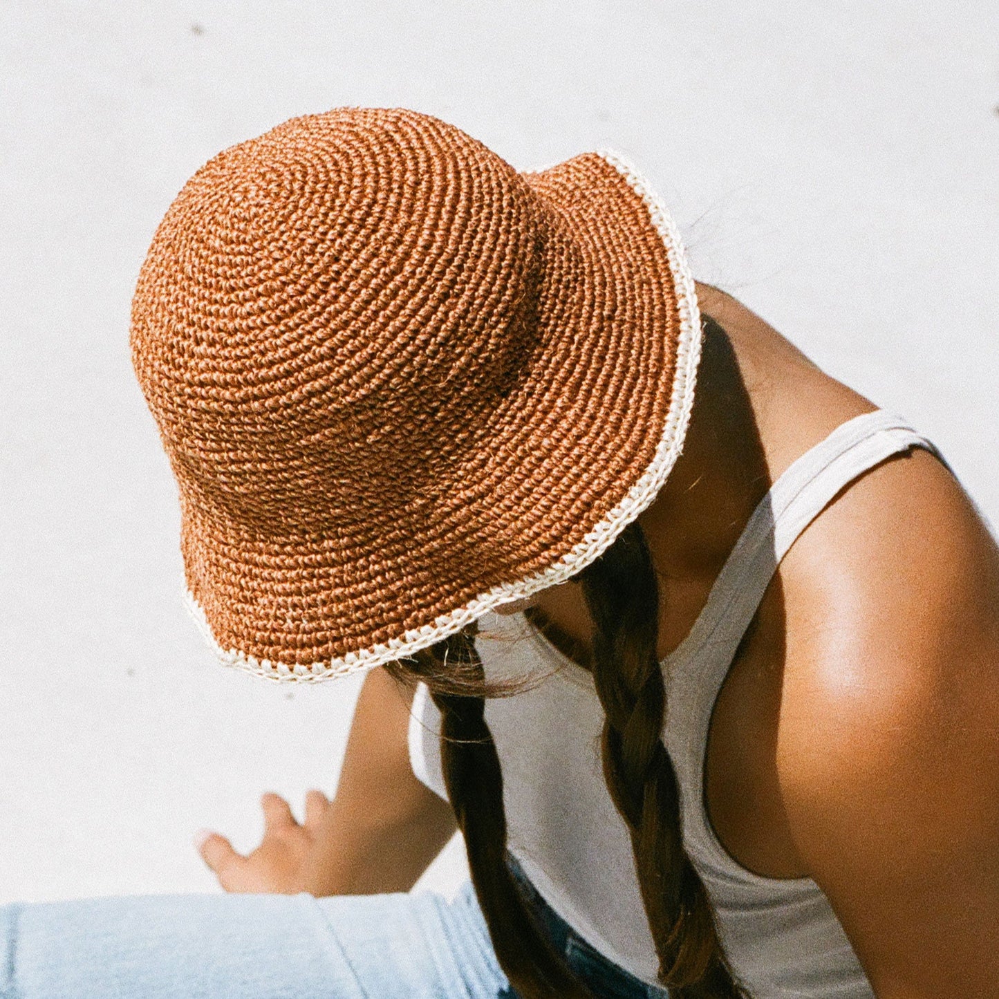 Summer Bucket Hat - Crocheted Orange by Made by Minga