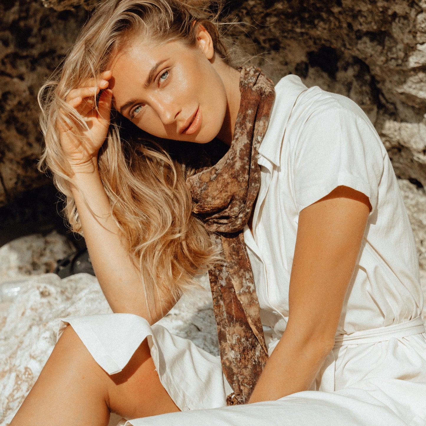 Marfa Handwoven Cotton Scarf by BrunnaCo
