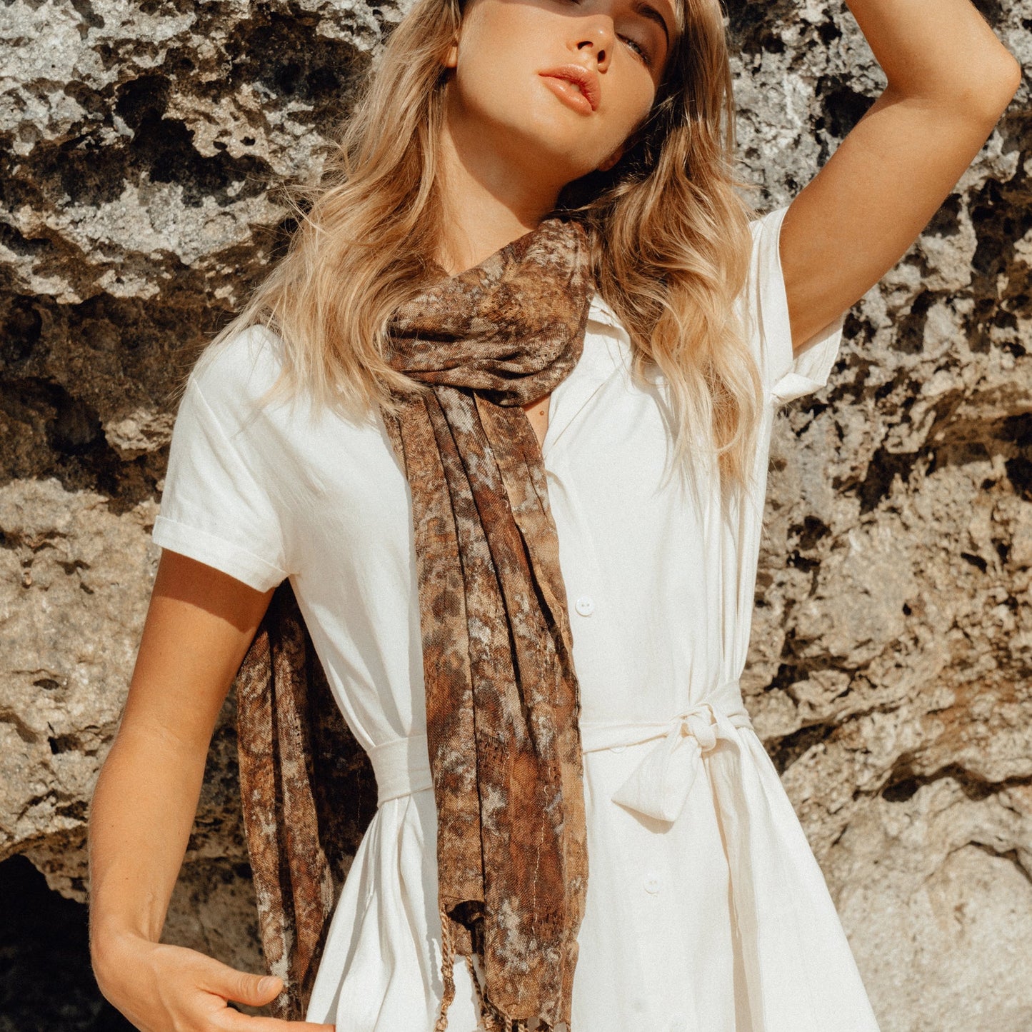 Marfa Handwoven Cotton Scarf by BrunnaCo
