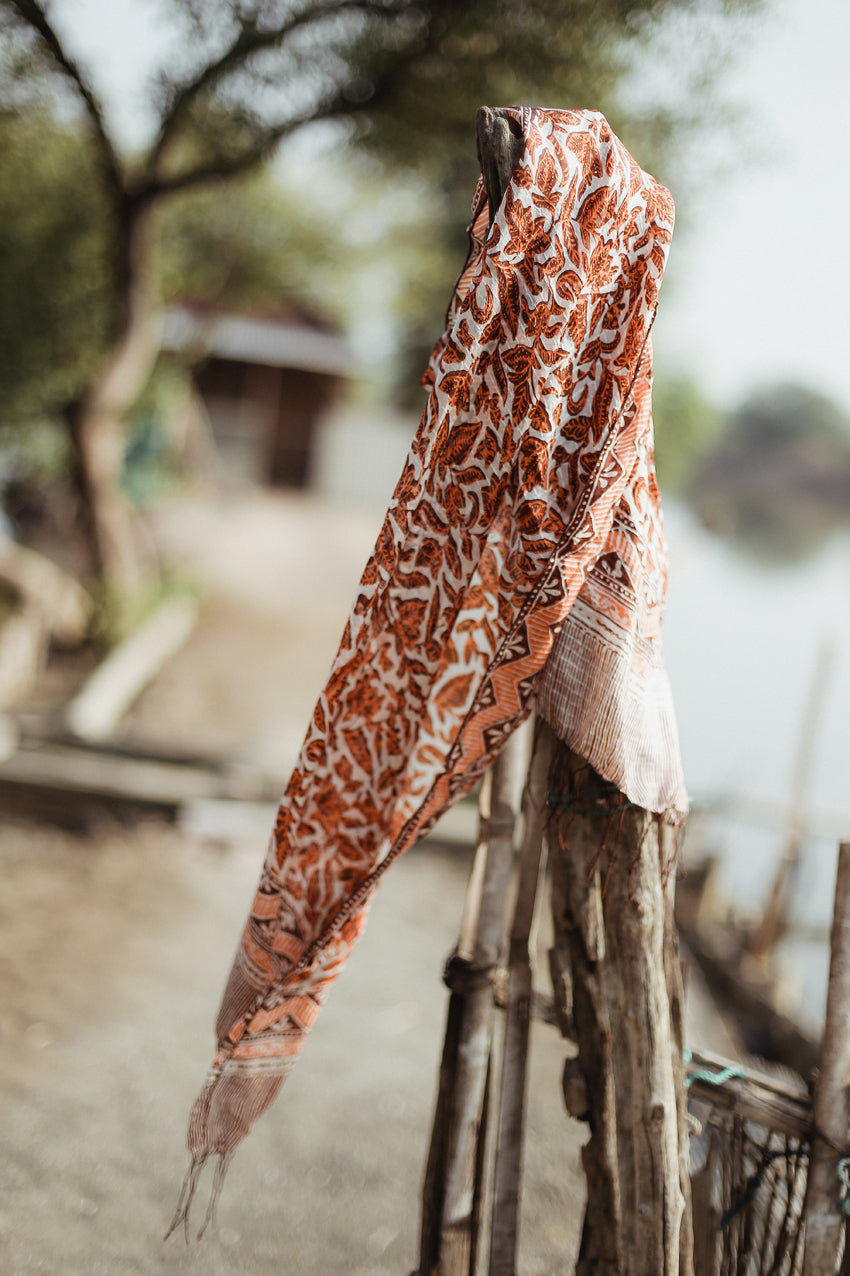 Melati Silk Batik Scarf by BrunnaCo