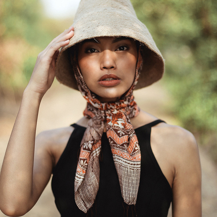 Melati Silk Batik Scarf by BrunnaCo
