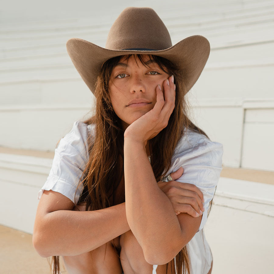 Karina Wool Cowboy Hat - Oak by Made by Minga