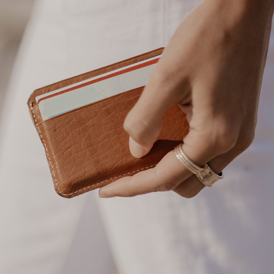 Small Leather Pocket Wallet by Made by Minga