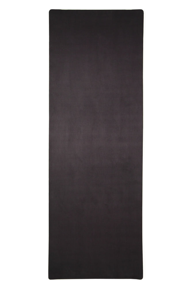 CloudCushion Vegan Suede Yoga Mat - Black 0.5” Thick by POPFLEX®