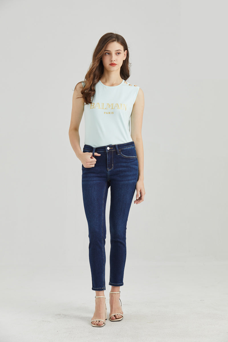 MID RISE SKINNY JEANS BYS2021 by Bayeas