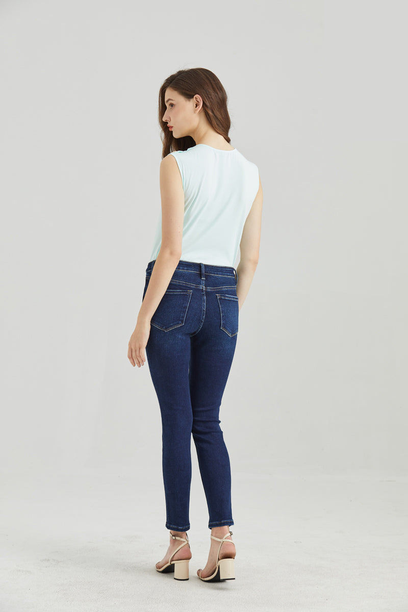 MID RISE SKINNY JEANS BYS2021 by Bayeas