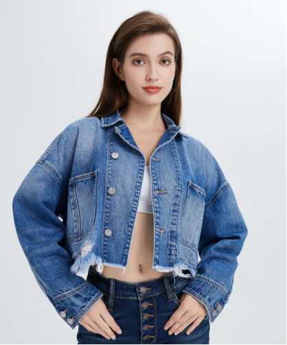 LONG SLEEVE DENIM JACKET BYJ9021 by Bayeas