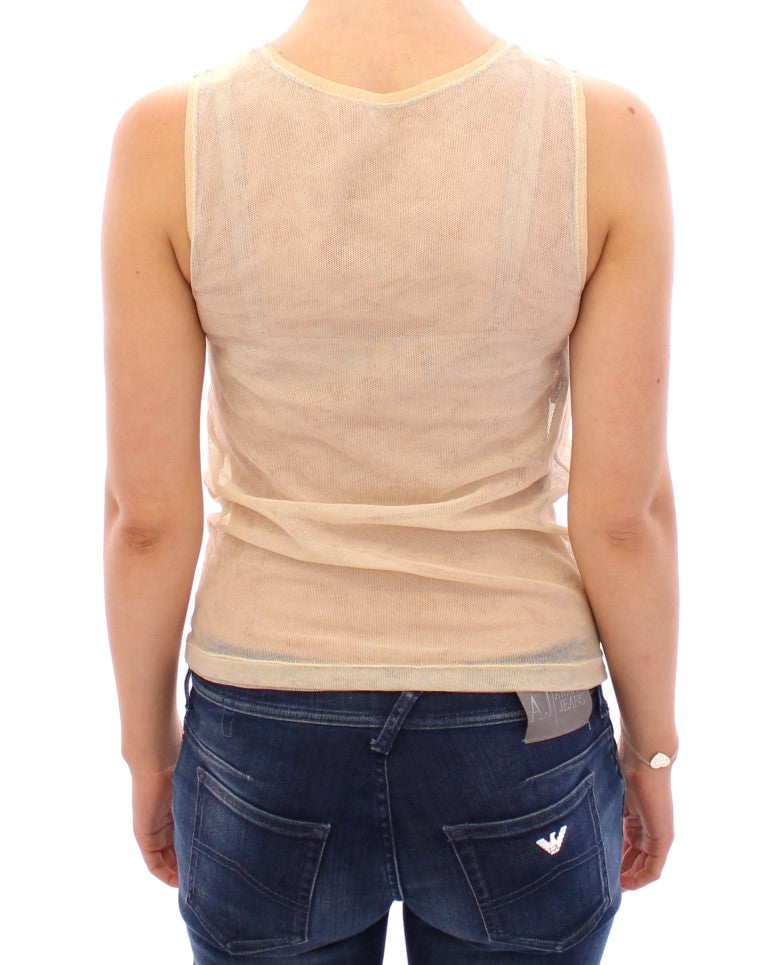 Dolce & Gabbana Elegant Beige Tank Top Blouse