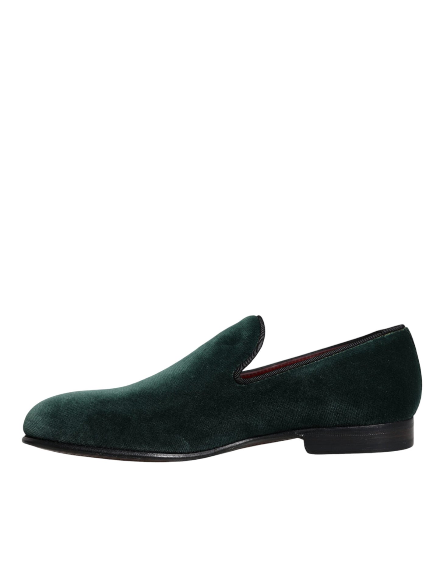 Dolce & Gabbana Green Velvet Slip On Loafers Flats Shoes