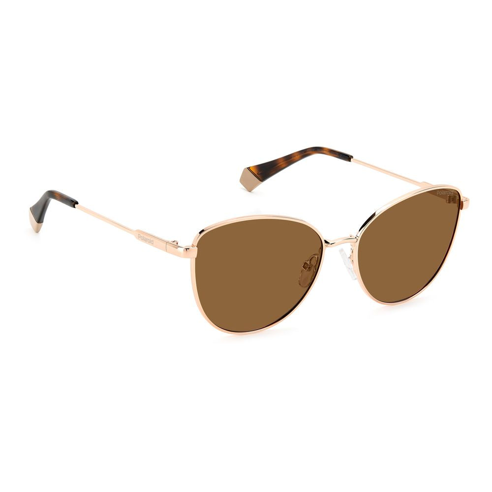 Polaroid Gold Metal Sunglasses