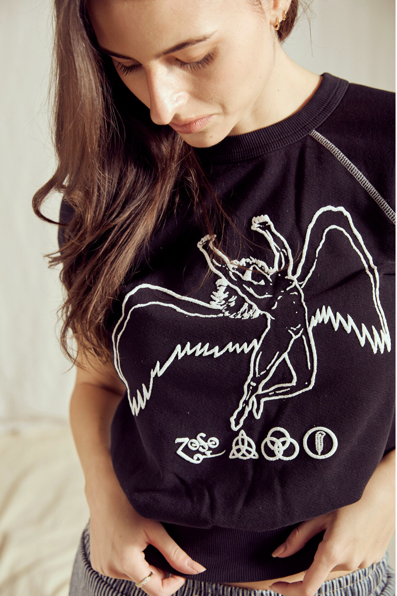 Led Zeppelin Short Sleeve Icarus Raglan by People of Leisure