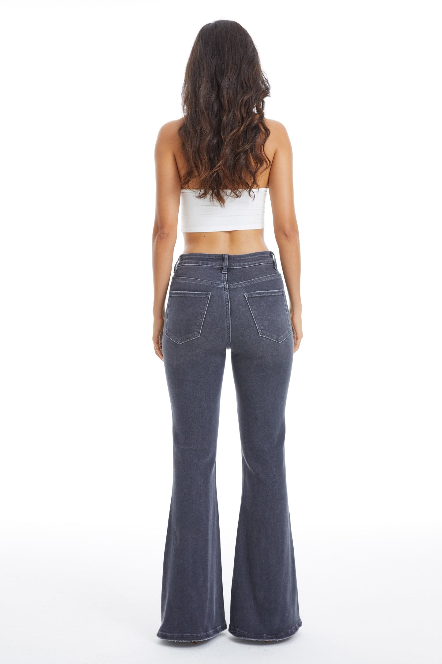 HIGH RISE FLARE JEANS BYF1118 by Bayeas