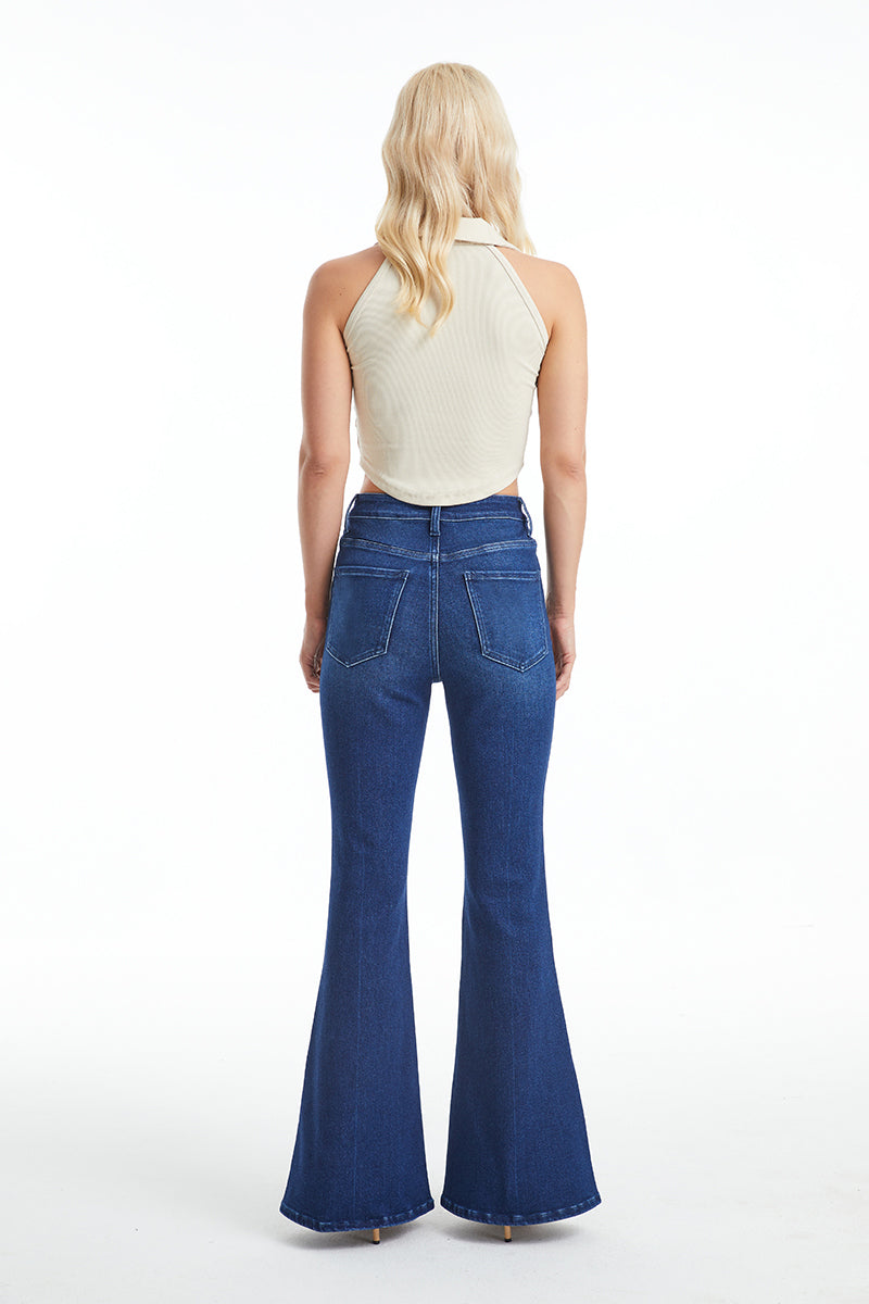 HIGH RISE FLARE JEANS BYF1115 by Bayeas