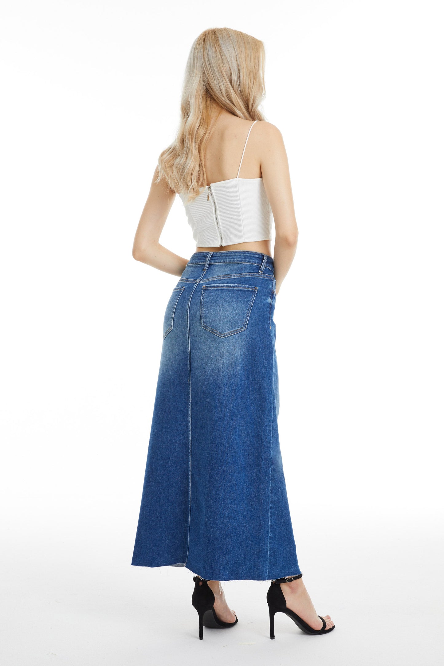 HIGH RISE DENIM SKIRTS BYK7022 SWEET by Bayeas