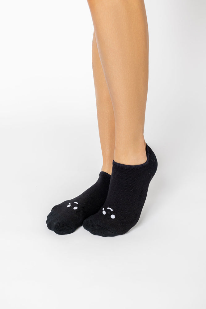 Happy Cry Face Low Rise Socks - Black by POPFLEX®