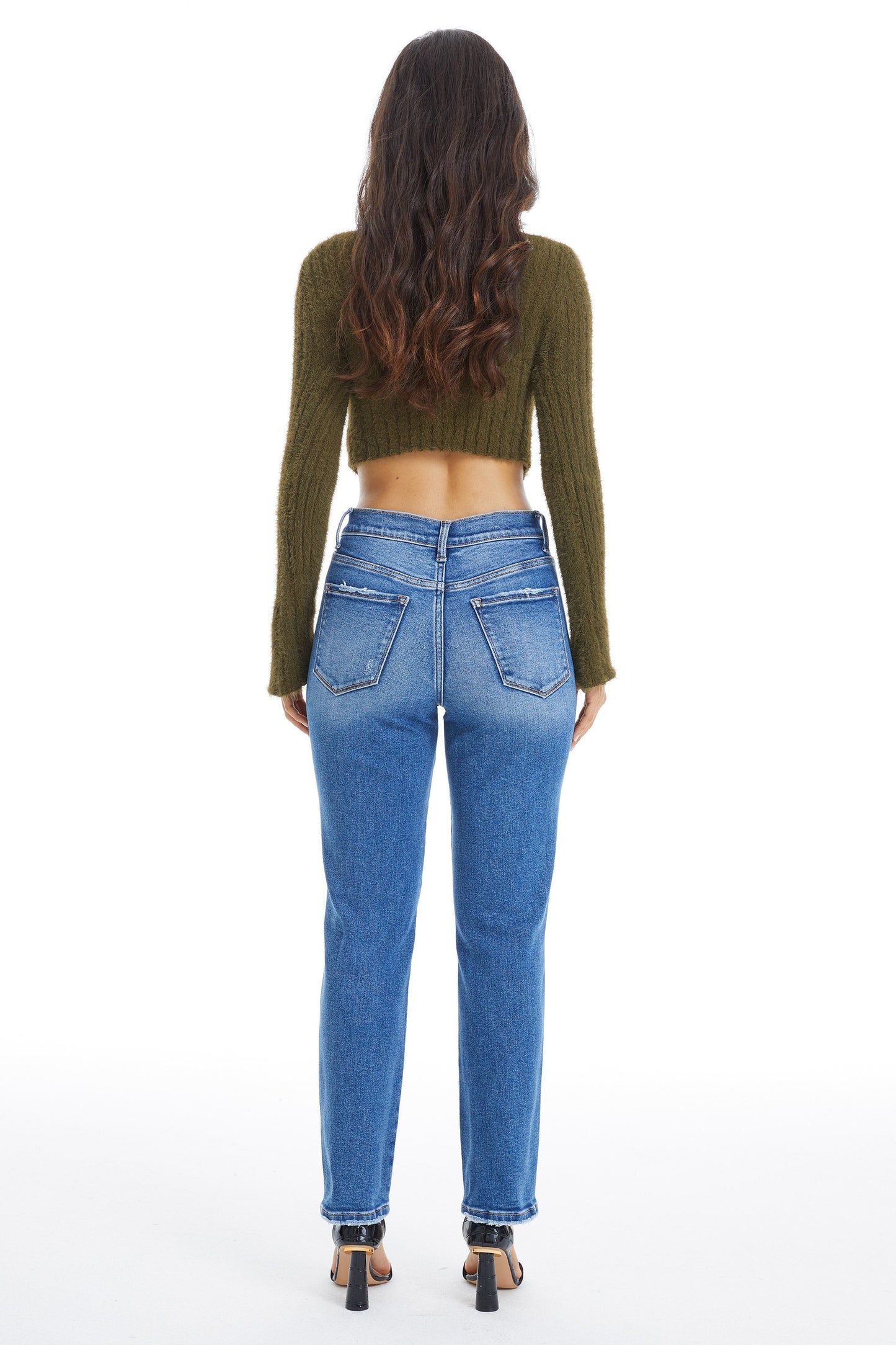 HIGH RISE STRAIGHT LEG JEANS BYT5164 MB by Bayeas