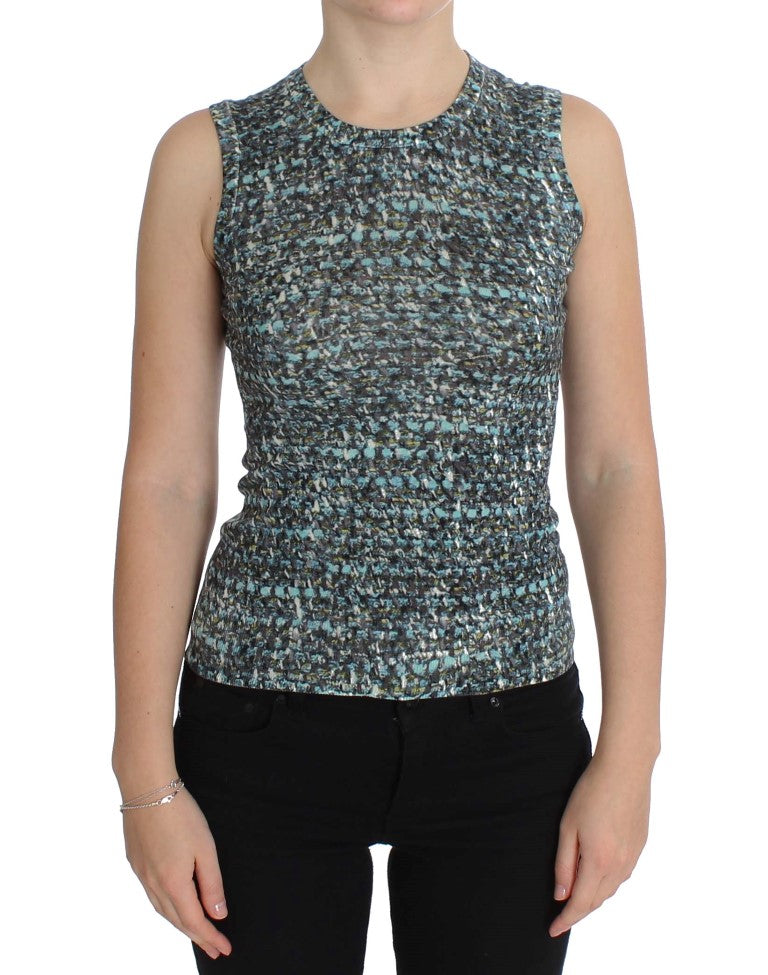 Dolce & Gabbana Elegant Blue Wool Vest Pullover Top