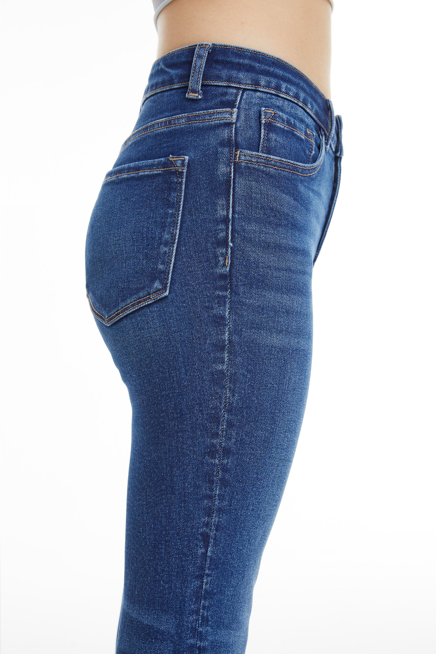 HIGH RISE STRAIGHT LEG JEANS BYT5154 DIAMONDS by Bayeas