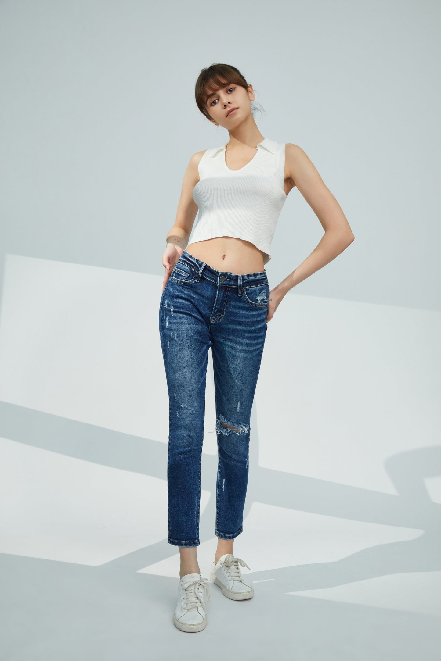 MID RISE SKINNY JEANS BYS2014 by Bayeas