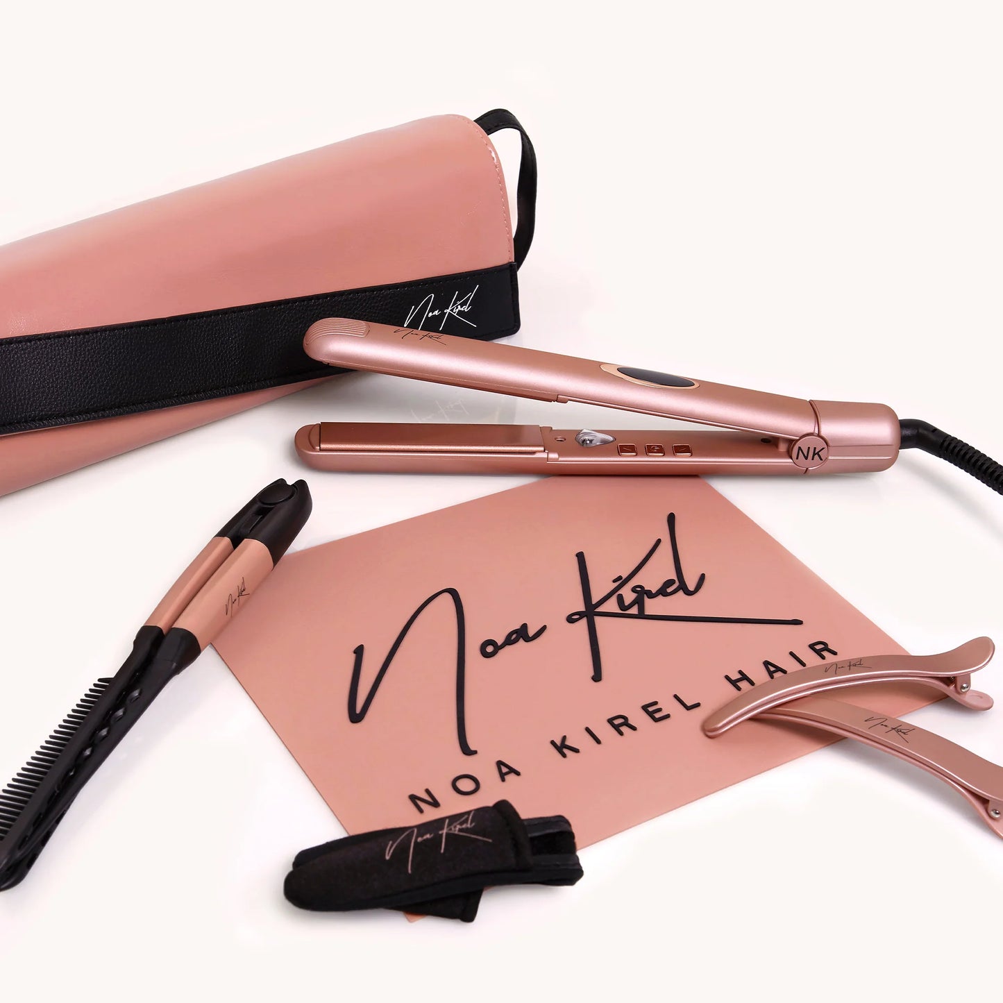 Megastar Flat Iron X NKB Stylista – 1” Tourmaline Hair Straightener Set