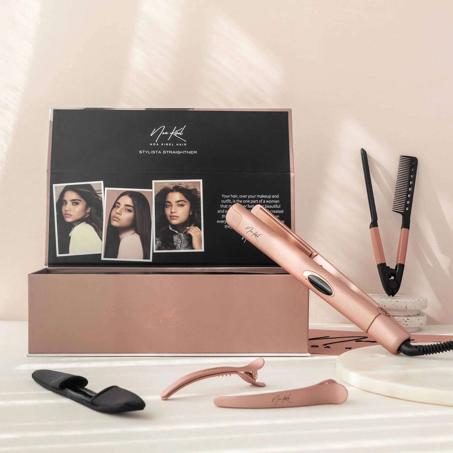 Megastar Flat Iron X NKB Stylista – 1” Tourmaline Hair Straightener Set