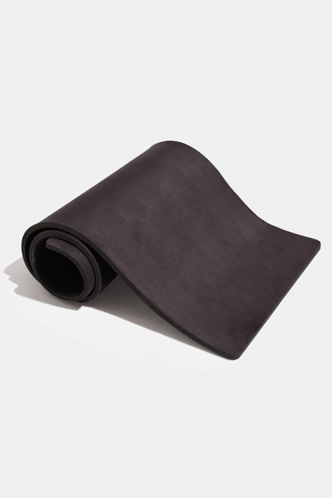 CloudCushion Vegan Suede Yoga Mat - Black 0.5” Thick by POPFLEX®