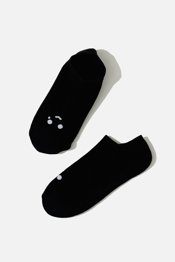 Happy Cry Face Low Rise Socks - Black by POPFLEX®