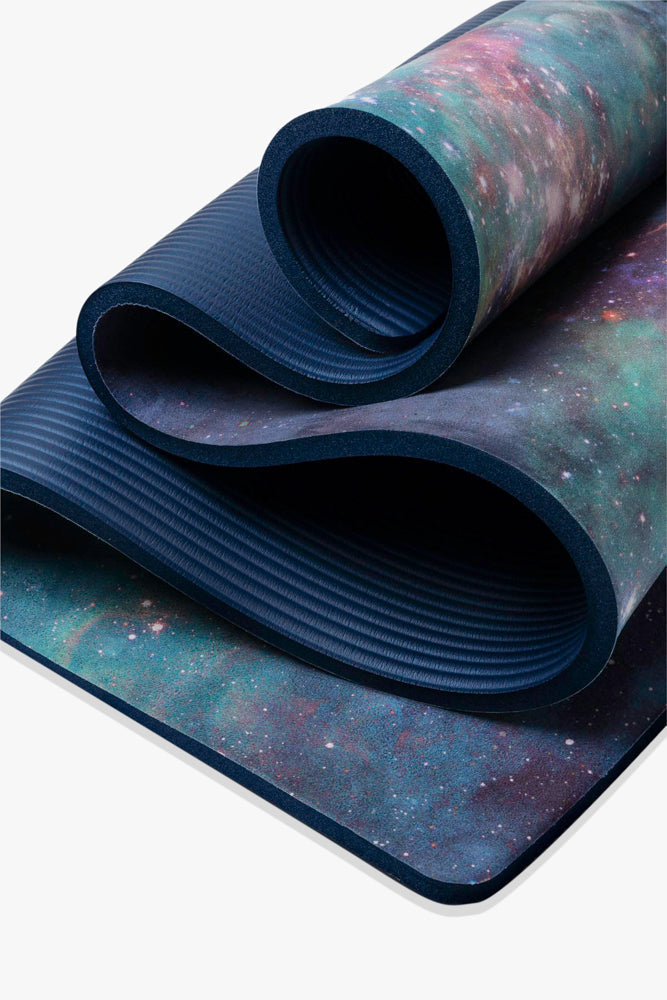 CloudCushion Vegan Suede Yoga Mat - Cool Cosmos 0.5" Thick by POPFLEX®