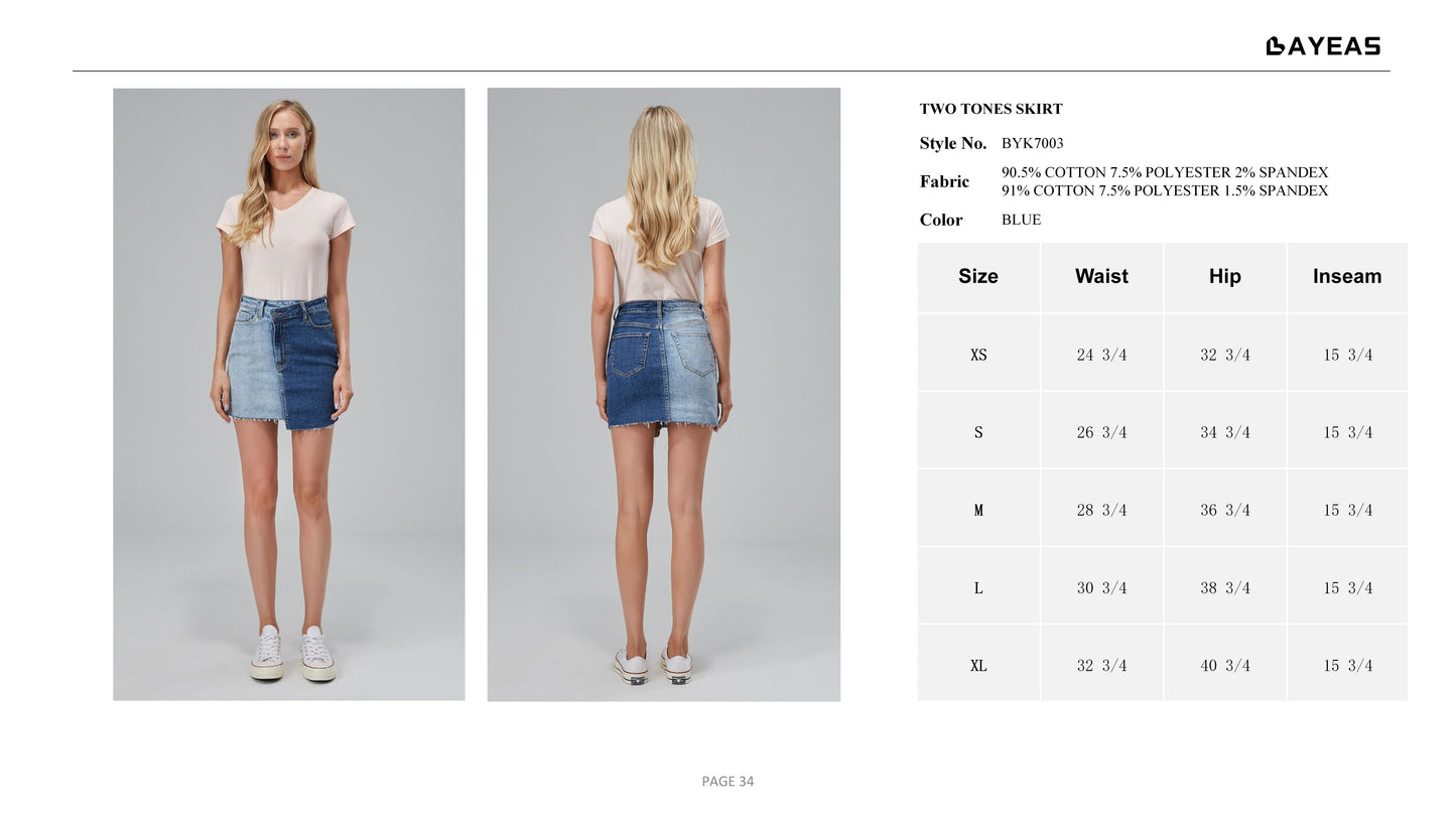 HIGH RISE DENIM SKIRTS BYK7003 by Bayeas