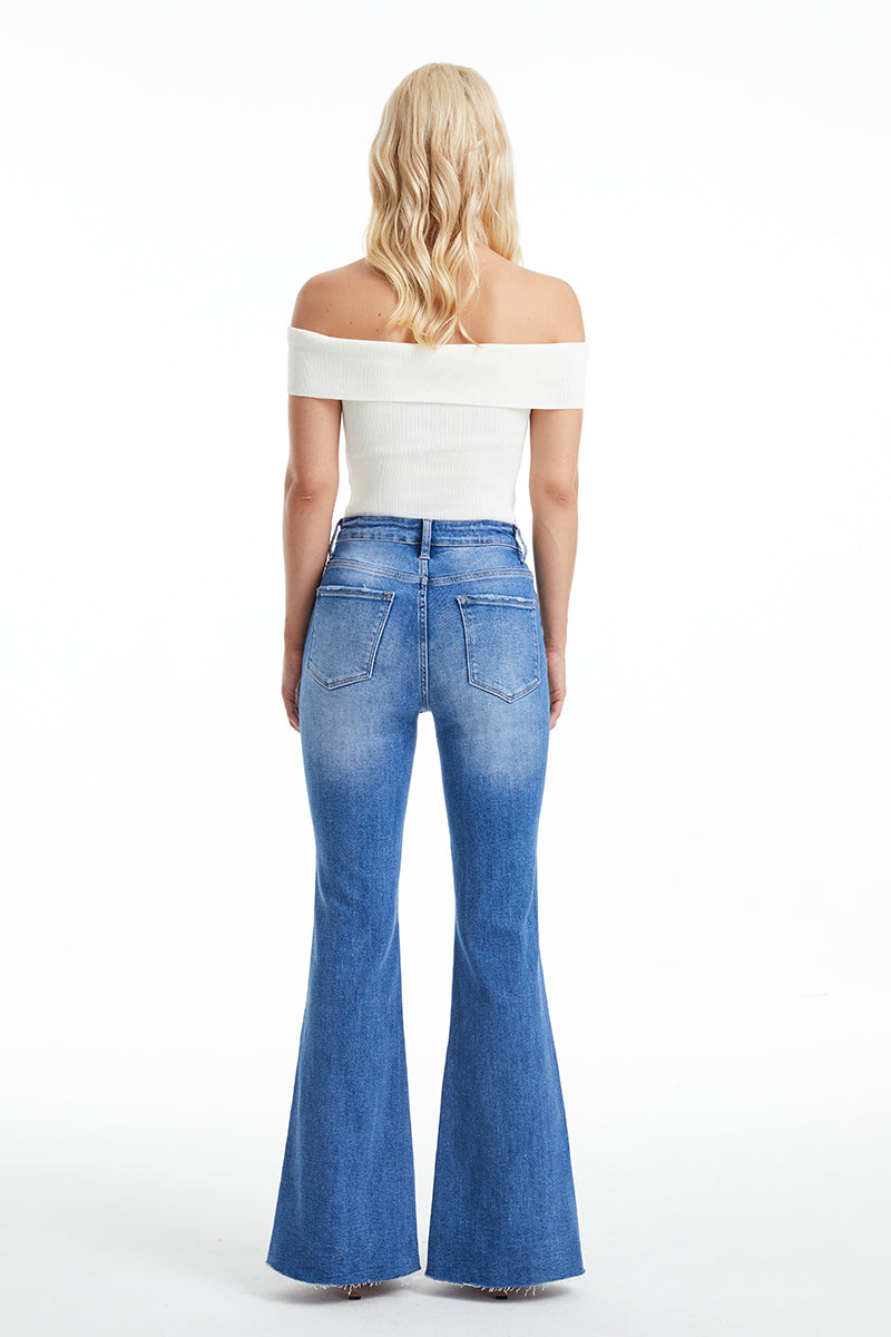 HIGH RISE FLARE JEANS BYF1100 SOUTHERN by Bayeas