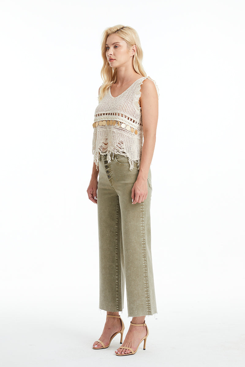 HIGH RISE WIDE LEG JEANS BYN003 MARTINI by Bayeas