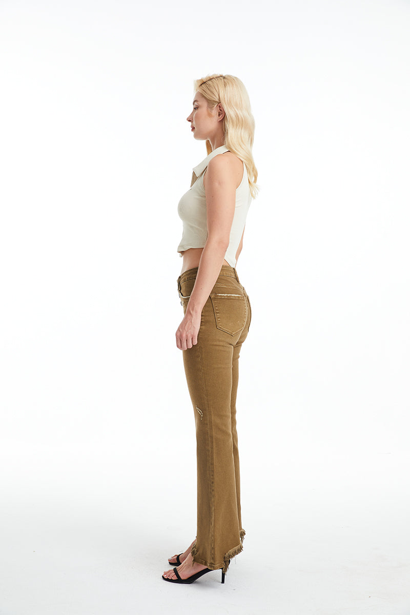 HIGH RISE FLARE JEANS BYF1108 by Bayeas