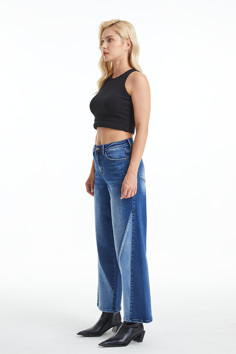 HIGH RISE WIDE LEG JEANS BYW8118 by Bayeas