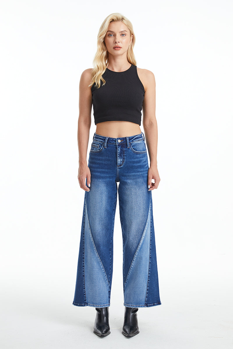 HIGH RISE WIDE LEG JEANS BYW8118 by Bayeas