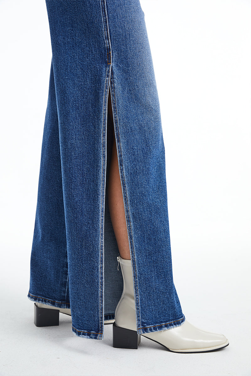 HIGH RISE WIDE LEG JEANS BYW8037 FREEFALL by Bayeas