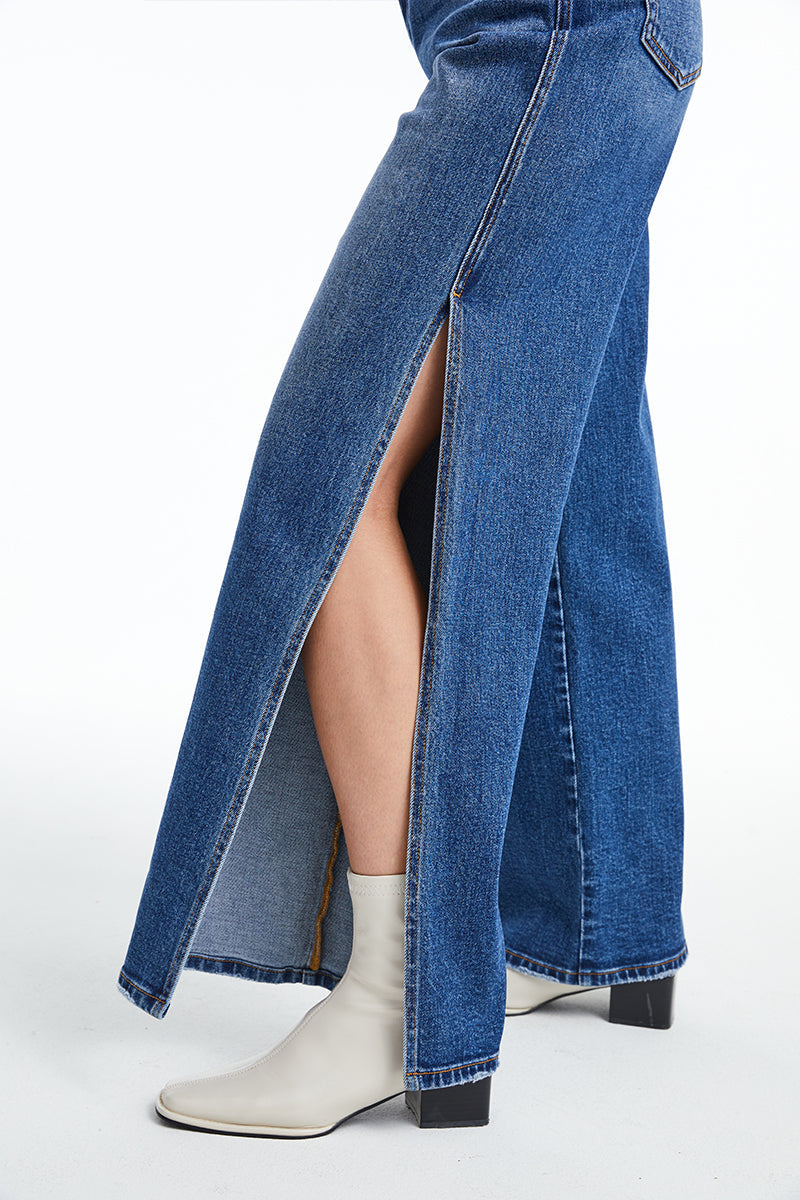 HIGH RISE WIDE LEG JEANS BYW8037 FREEFALL by Bayeas