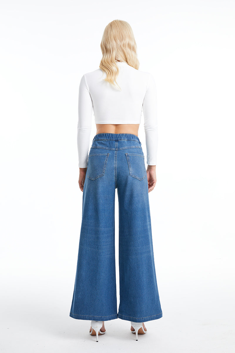 HIGH RISE WIDE LEG JEANS BYW8114 by Bayeas