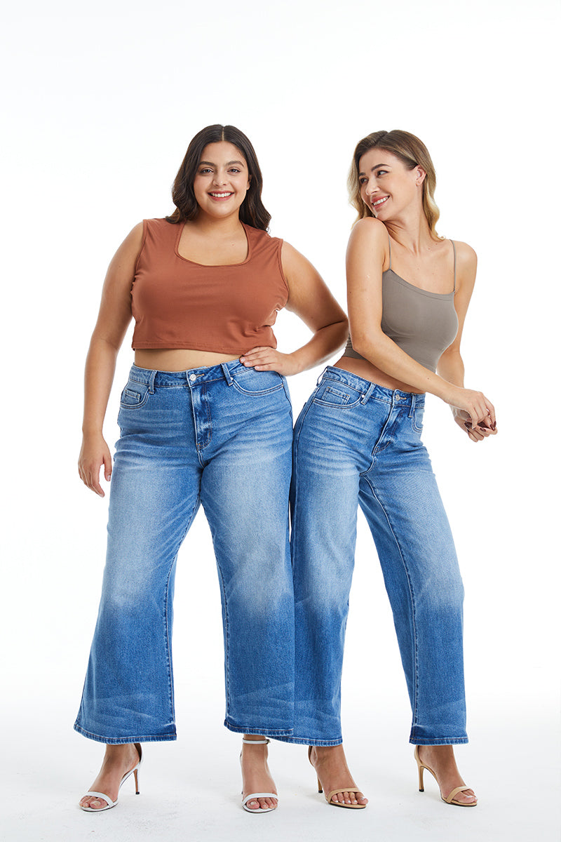 HIGH RISE WIDE LEG JEANS BYW8126 by Bayeas